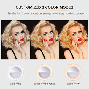 ANNEAU LUMINEUX SELFIE