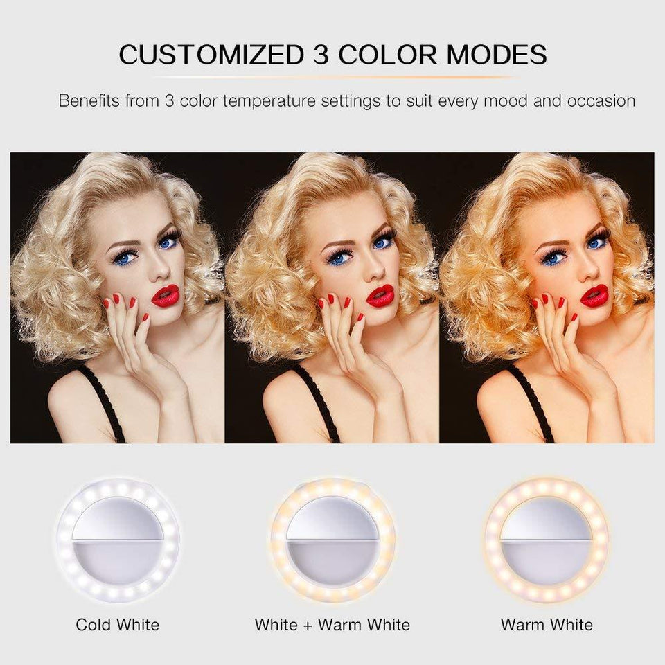 ANNEAU LUMINEUX SELFIE