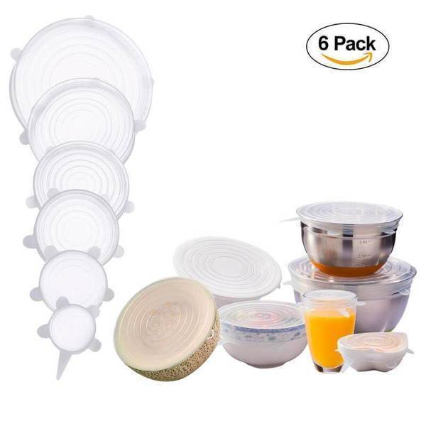 6-PIECES COUVERCLES DE BOL SILICONE ORIGINAL